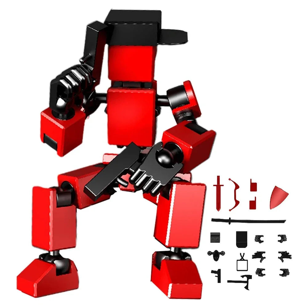 13 Action Figures Toys with Multiple Accessories Mini Action Figure Dummy Robot Assembly Completed Home Desk Decoration