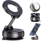Upgraded Foldable Magnetic Car Phone Holder – N52 Magnet, 360° Rotatable, Dashboard Suction Cup, ABS, with Wrench & Mount Pad