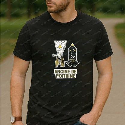 Angine De Poitrine Mens T-shirts and Tank Tops - Summer Short-sleeved Men's and Women's Comfortable T-shirts