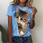 3d Kawaii Cat Printed T Shirt Women Clothing Funny Dog Animal Print Short Sleeve Tees Female Y2k Tops Girl Casual Fashion Tshirt
