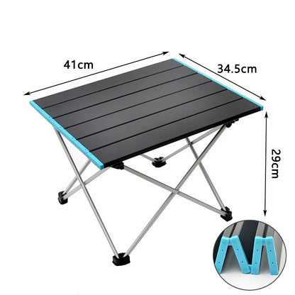 Ultralight Folding Camping Table, High Strength Aluminum, Portable Outdoor Dinner Desk for Picnic BBQ Garden Party, Foldable
