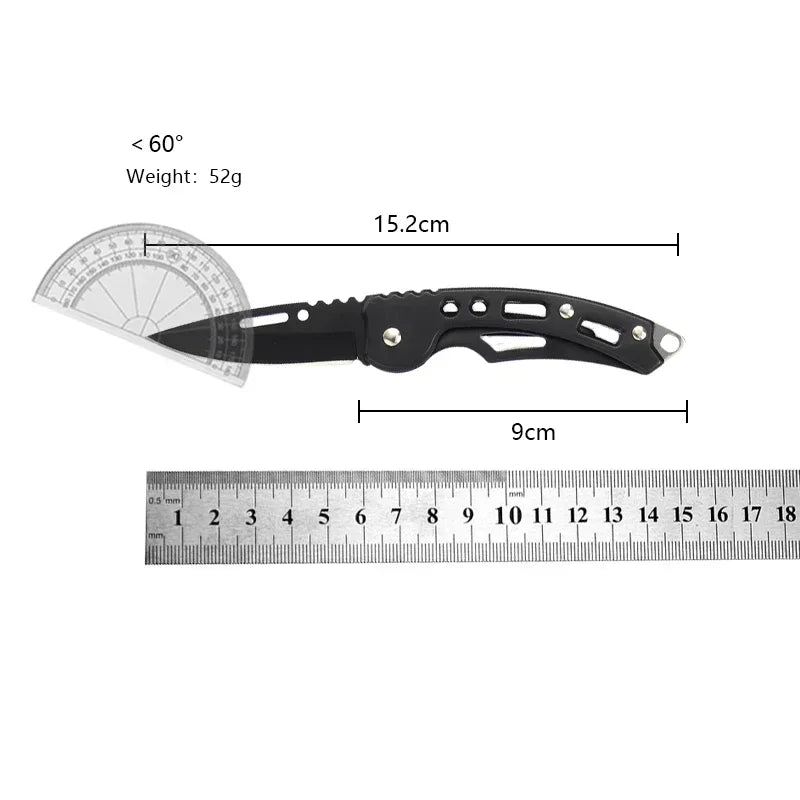 NEW Stainless Steel Folding Knife With Keychain Outdoor Carrying Knife Sharp Pocket Knife Fruit Knife Folding Knife Outdoor Tool