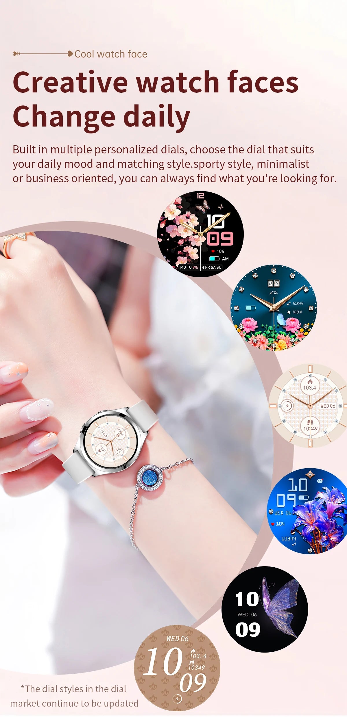 LIGE Luxury Smart Watch For Woman 1.27" Bluetooth Call Custom Dial Women's Bracelet Sports Health Monitor Smartwatch Ladies Gift