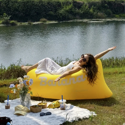 Portable Inflatable Sofa Air Lounger Lazy Couch for Outdoor Camping Hiking Beach Music Festival Travel Picnic Backyard Waterproo