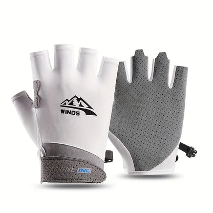 Fingerless Gloves for Men Women UV Sun Protection Half Finger Glove for Fishing Paddling Sailing Rowing Sports Gloves