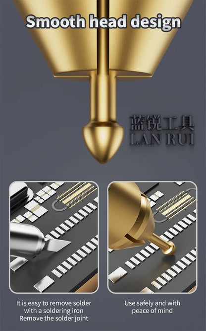 LANRUI M24 Tin Drag Needle Set Red Copper FPC Connector Reballing Solder Bar for Phone PCB Motherboard IC Chip Weld Repair Tools