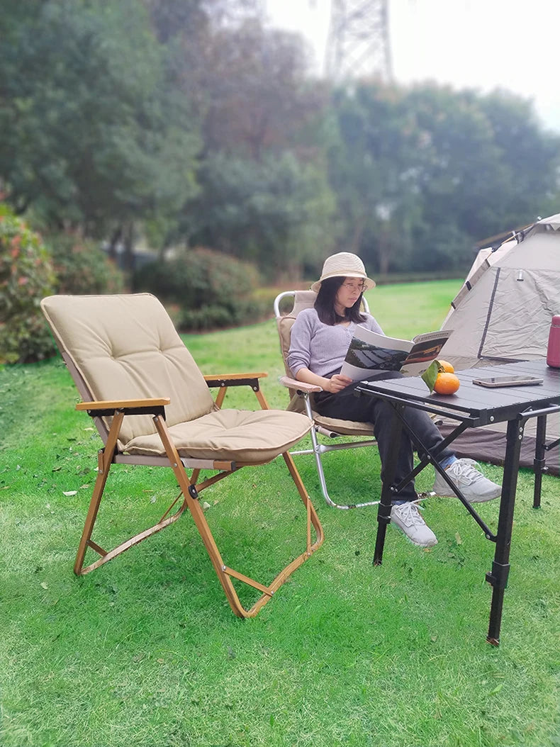 Lohascamping Camping Winter Chair Cover Seat Cushion 5CM Thick Camping Warm Chair Cusion Pads Relaxation Comfortable Chair Cush