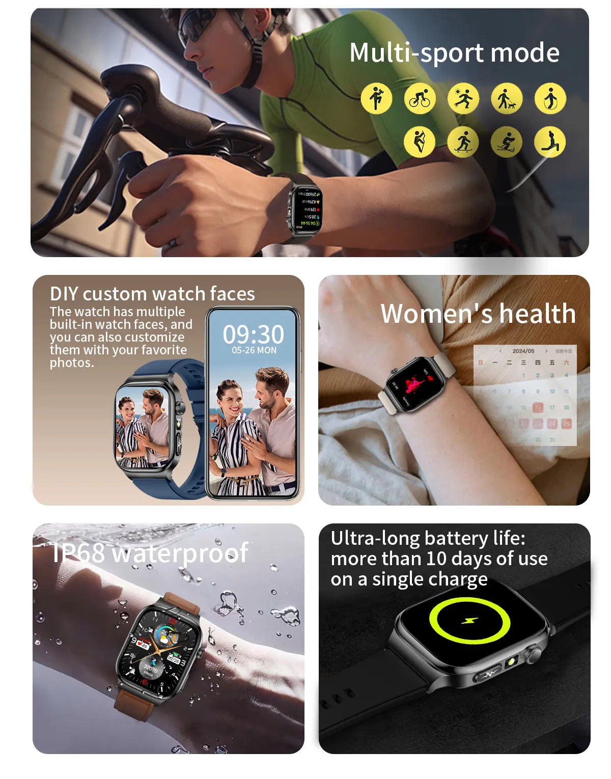 New Blood Lipids Uric Acid Blood pressure Smart Watch Men ECG+PPG Fitness Tracker Clock Heart Rate Bluetooth call Smart watches