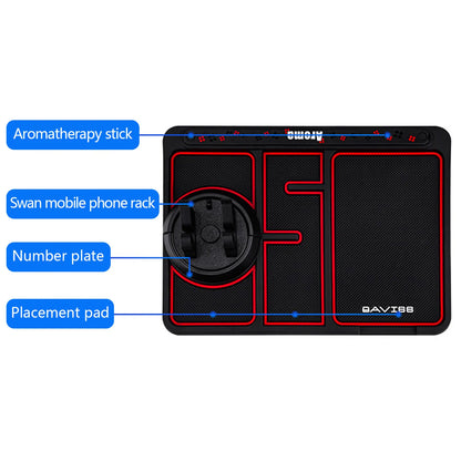 4 In 1 PVC Car Anti-Slip Mat  panel Silicone Phone Holder Dashboard Mount Stand Multi-purpose Car Organizer Tray Car Accessory