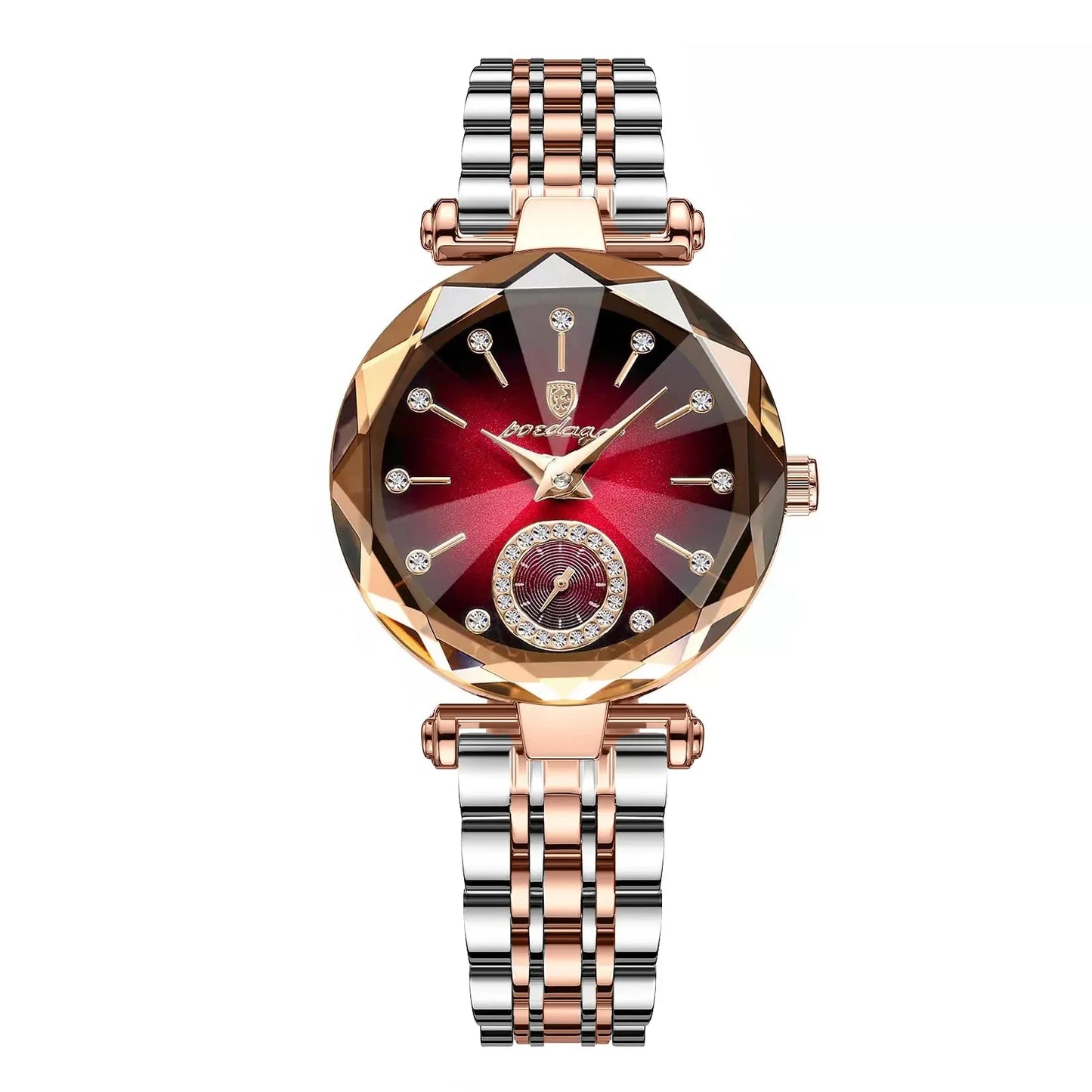 POEDAGAR Luxury Diamond Dial Woman Wristwatch Waterproof Stainless Steel Watch for Ladies Elegant Simple Quartz Women's Watches