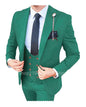 Solid Men's 3 Piece Suit Slim Fit Men Tuxedo Suit Party Wedding Prom Business One Button Peak Lapel Blazer Jacket Vest Pants Set