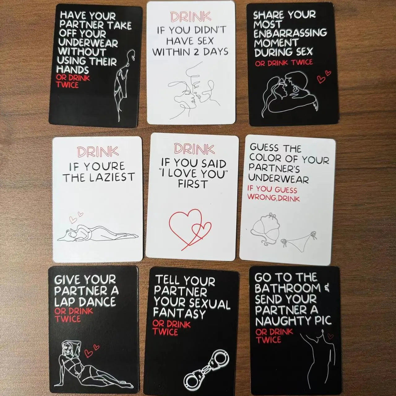 Drunk Passions Lovers Couples Drinking Game Tarot Cards Deck Board Game For Anniversary Party Fun Exciting Romantic Night