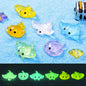 30pcs Cartoon Manta Ray Luminous Ocean Animal Ornament Resin Craft Cute Ocean Animal Miniature Figurines DIY Mini Animals Statue