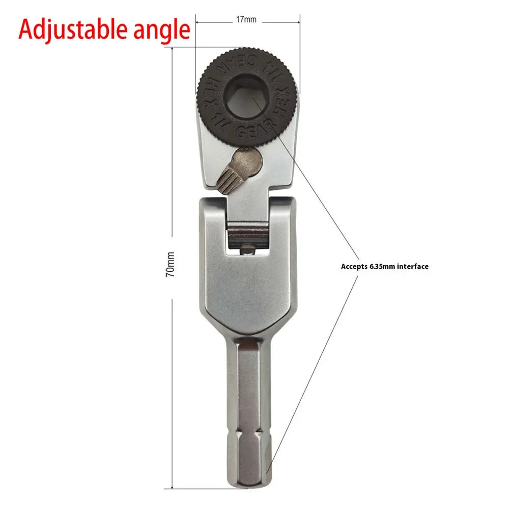 New Socket Torque Wrench Hand Tools 6.35mm Screwdriver Stainless Steel Hexagonal Ratchet Wrench Toughbuilt Mechanic Manual Tools