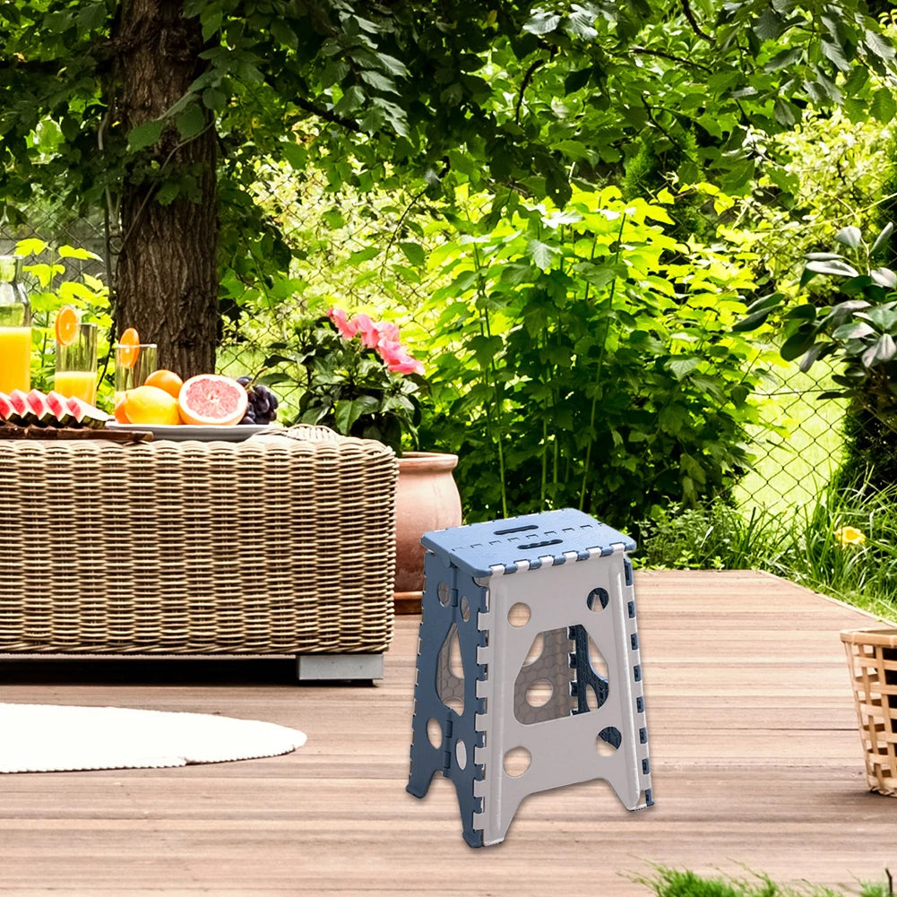 Portable Foldable Stool Outdoor Indoor Dining Table Chair 18 Inch Folding Step Stool 400 LBS Capacity Collapsible Plastic Stools