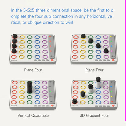 Giiker Smart Four Connected 5x5x5 3D Four in A Row Board Game with Intelligent AI Space Creative Interactive Toys For Kids Gifts