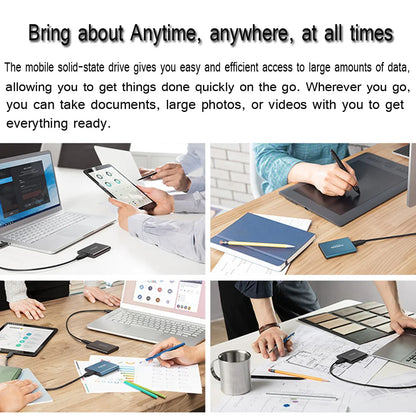 Large Capacity External SSD 2TB/4TB/128TB Type-C USB3.2 Portable Solid Disk Fast Transfer for Mac Desktop PC