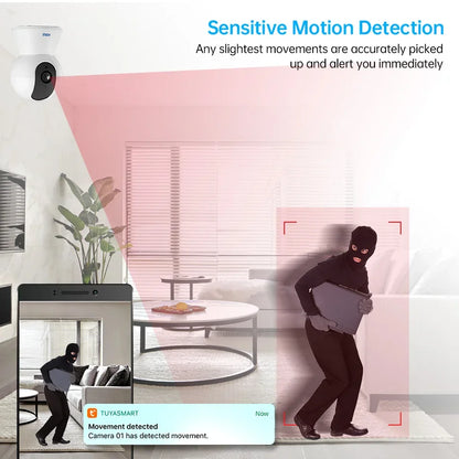 KERUI 5MP 8MP 4K HD Mini WiFi IP Camera Indoor Wireless Security Home CCTV Surveillance Camera With Tuya Smart Auto Tracking