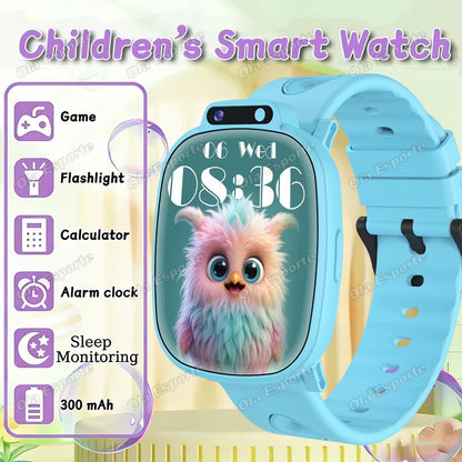 Children's Smart Watch 2026 Camera LED Flashlight Fun Games Stopwatch Calculator Alarm Reminders Boys and Girls Smartwatch HW12