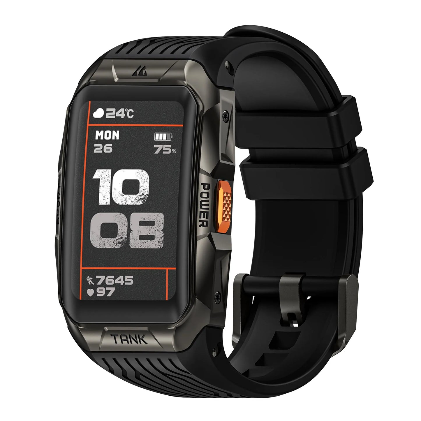 2025 KOSPET TANK X2 Rugged Smart Watch For Men 3D Curved Screen AMOLED AOD 5ATM IP69K Waterproof Bluetooth Call AI Assistant
