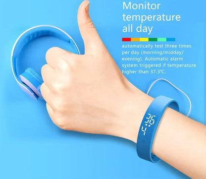 TESDINE Charging Vibration Reminder Silent Alarm Clock Temperature Measurement Waterproof Smart Watch