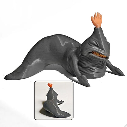 Bloop Sea Monster 3D Printed Flexible Articulated Fidget Toy – Sea Eater Deep Sea Creature Collectible Stress Relief Desk Toy