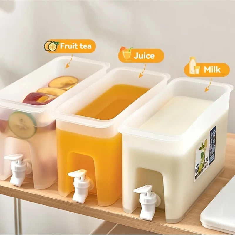 3.5L Large Capacity Cold Water Pitcher Cold Kettle with Faucet In Refrigerator Iced Beverage Dispenser Cold Water Bottle