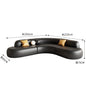 Italian Minimalist Office Sofa Modern High-end Living Room Corner L-shaped Reception Sofa Guest Area Office Furniture FYOS