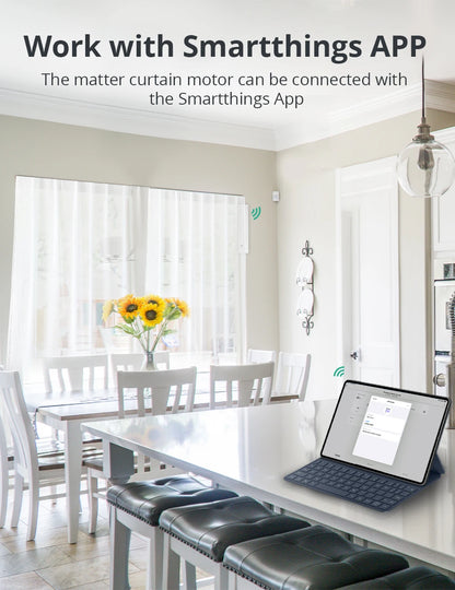 Zemismart Matter Over Thread Smart Curtain Motor Google Home App Samrtthings App Control Automatic Curtain System