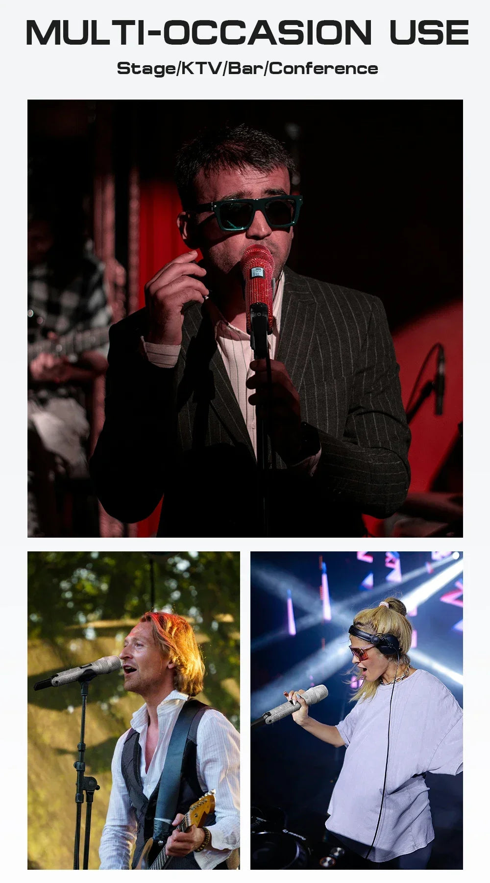 Diamond Wireless Microphone G-MARK SKM9000 Handheld Mic Concerts For Party School Teaching Wedding Stable Audio Transmission