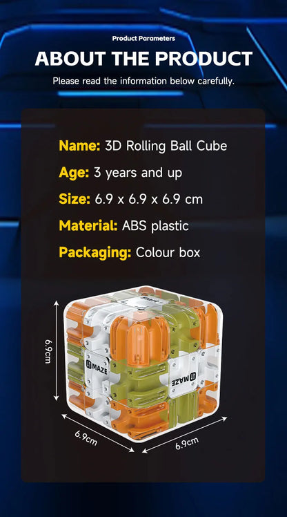3D Maze Magic Cube Fidgeting Toys Kids Labyrinth Creative Puzzle Intelligence Cube Logical Thinking Anti Stress Educational Toys