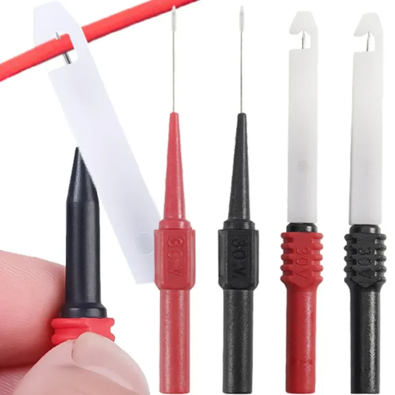 30V Diagnostic Tools Multimeter Test Lead Extention Back Piercing Needle Tip Probes Autotools Automotive Kit Machine 0.7MM