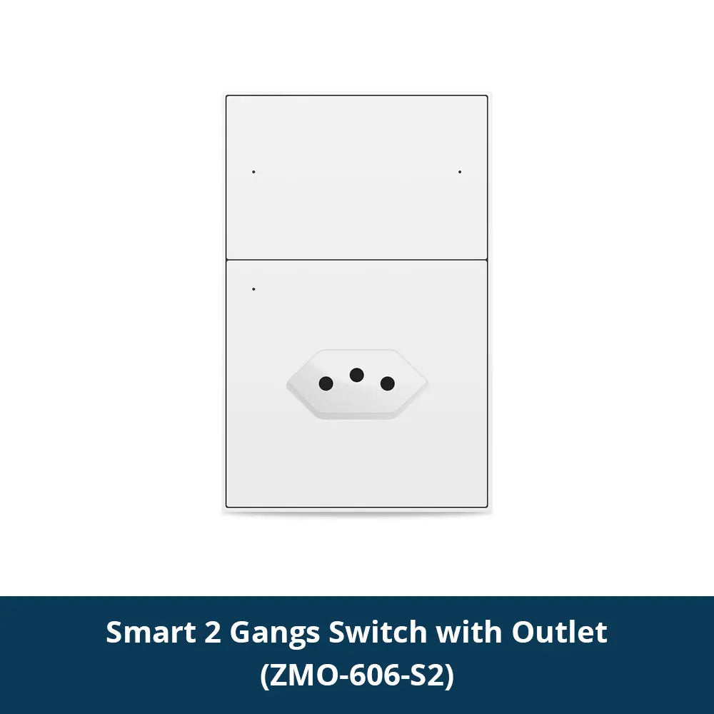 Zemismart Zigbee Brazil Outlet 10A 20A Brazilian Socket Work with Tuya Smart life Google Home Smartthings Homekit Control via M6