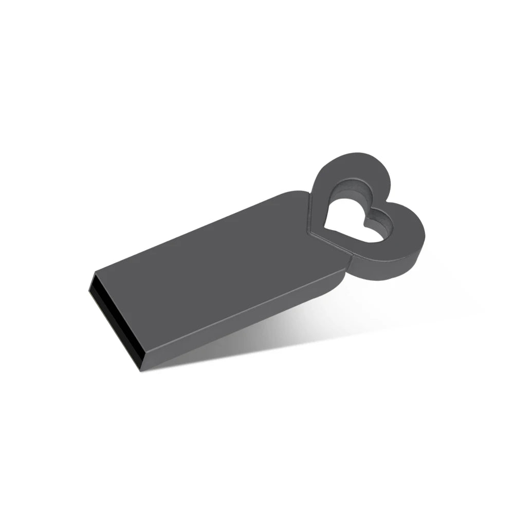 High Speed USB Flash Drives 64GB Cute Heart Pen Drive 32GB Rose Gloden Memory Stick Real Capacity Pendrive Creative gift