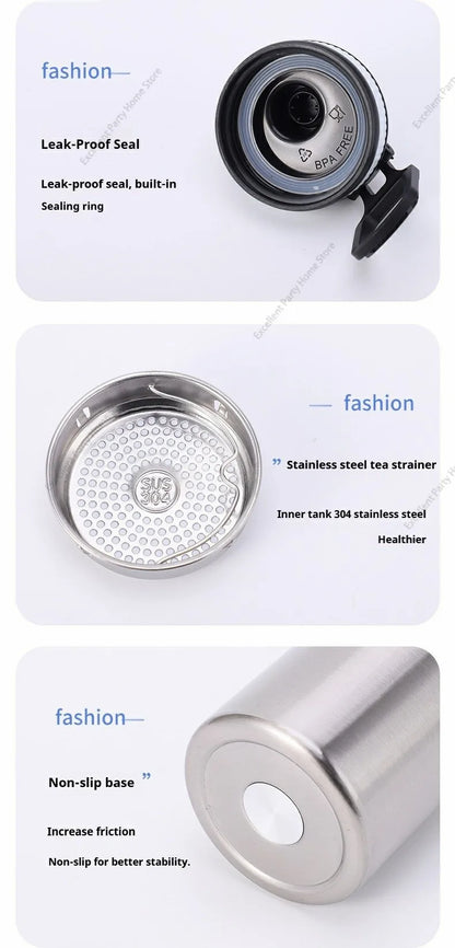 600/800/1000ML Thermos Bottle Stainless Steel Car Thermal Cup Keeps Cold and Heat Thermal Mug Sports Insulated Cup Vacuum Flask
