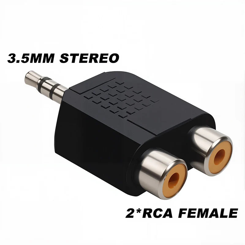 5pcs 6.35/6.5mm Male to 3.5mm Audio Stereo Mono Jack Female To Male Audio Jack Connector Adapter Converter Speaker
