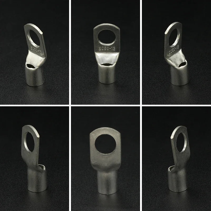 1~50Pcs SC Type Wire Nose Terminal SC35 SC50 SC70 SC95 Bare Copper Battery Block Lugs Hole ID 6 8 10 12mm Crimp Wire Connectors