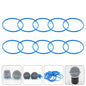 10pcs Microphone Grille Ring Rubber Suitable For Beta58a/87a Microphone Mesh Head Blue Rubber Microphone Ring Mesh Cover Ribbon