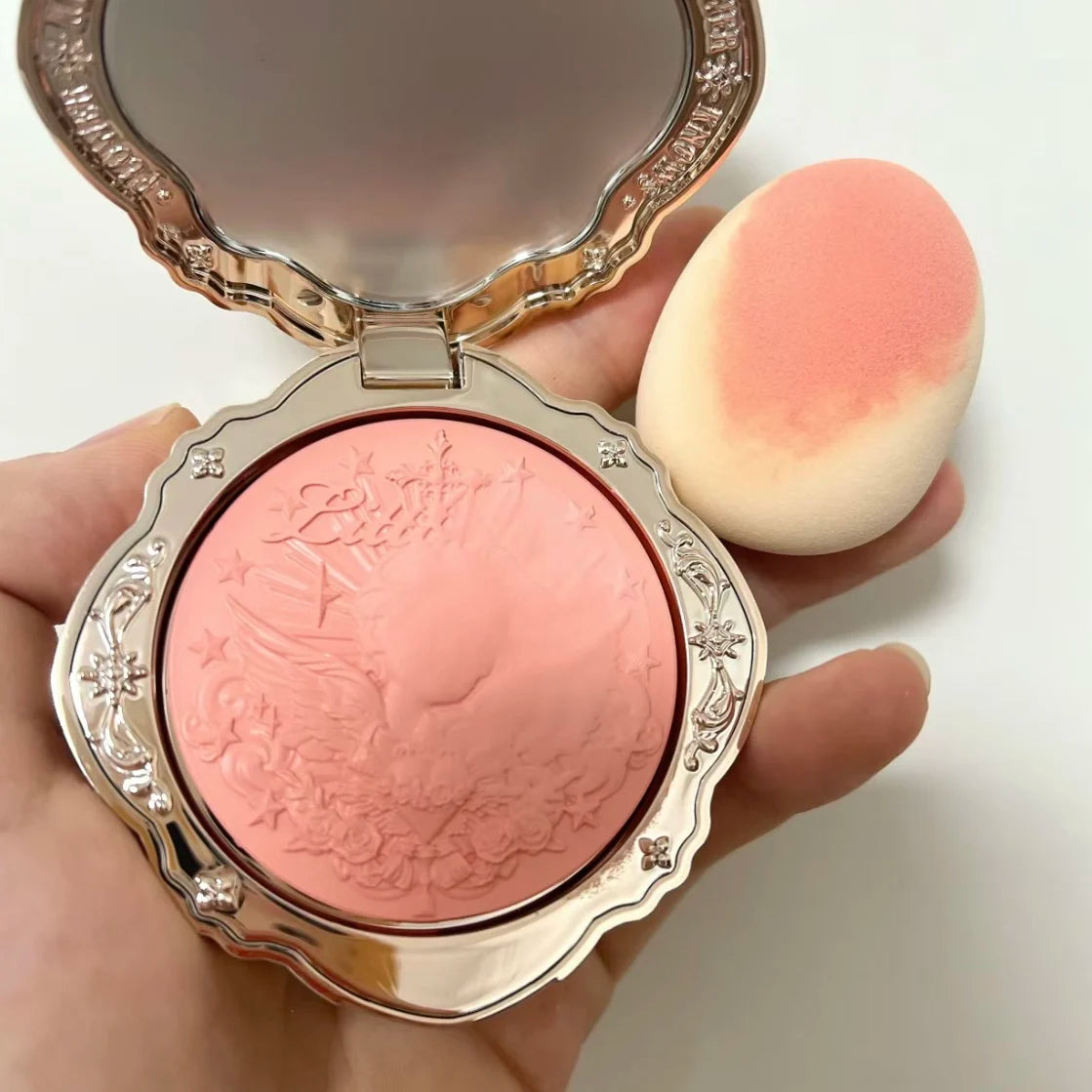 Flower Knows Mini Finger Powder Puff  For Eye & Corner Super Soft Sponge Cotton Blender Foundation Mix 2 Pc/Pack Makeup