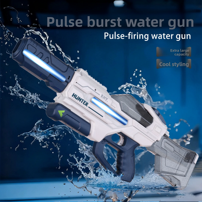 Electric Water Gun Large Capacity Squirt Gun Pulse Continuous Firing Watergun Integrated Manual and Automatic Water Gun Pool Toy