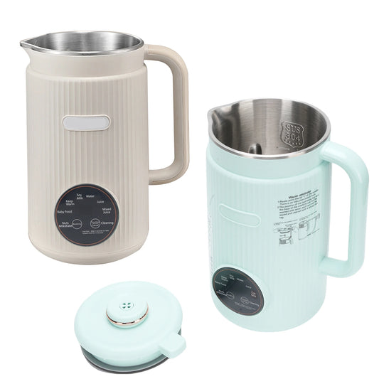 1.2L 8-in-1 Programmable Blender with Digital Display 12 Stainless Steel Blades Auto Cleaning 8H Keep Warm Function for Almond