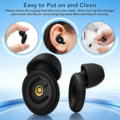 Ear Plugs for Sleeping Noise Cancelling 45dB Concert Earplugs for Noise Reduction Reusable Soft Silicone Ear Plugs
