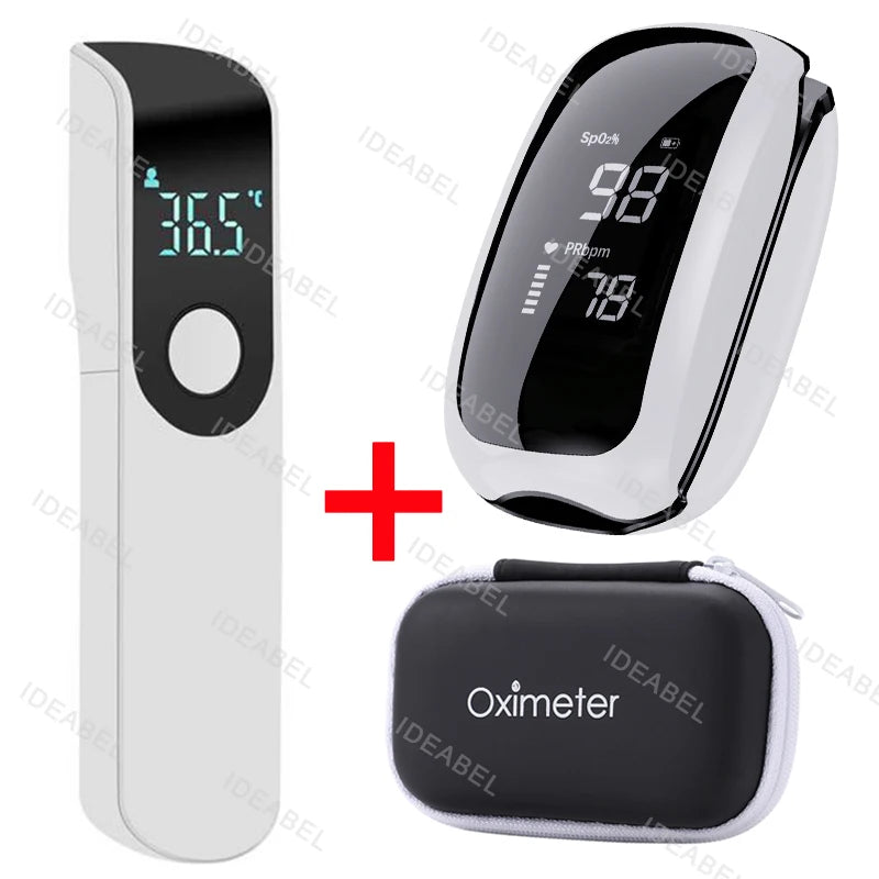 Rechargeable Medical Oximeter Strap Lanyard Fingertip Pulse Oximeter Blood Oxygen Saturation Monitor Digital LED Display Child