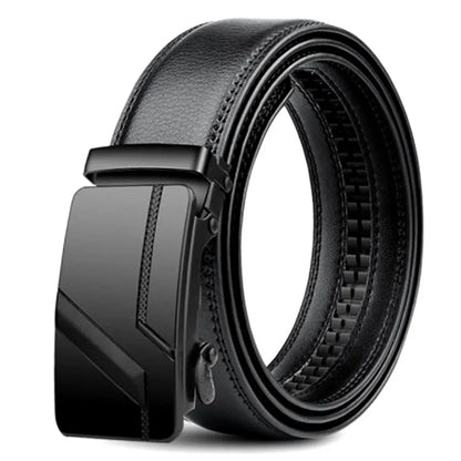 New Men's Belt PU Leather Belt Business High Quality Fashion Male Belt Automatic Buckle Belt for Popular