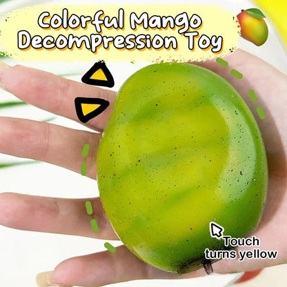 Squishy Toy Color Changing Mango Artificial Mango Pinching Toy Rebound Stress Release Toy Decompression Toy Creative Gifts