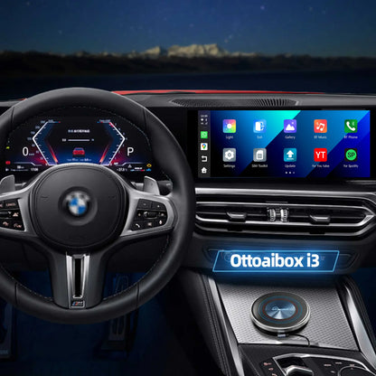 OTTOCAST OttoAiBox i3 for Car built in Wireless CarPlay AI Box Android 13 TV Box QCM 6125 for Netflix for BMW Car Accessories
