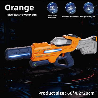 Electric Water Gun Large Capacity Squirt Gun Pulse Continuous Firing Watergun Integrated Manual and Automatic Water Gun Pool Toy