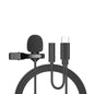 USB Mini Lavalier Microphone Type C Metal Clip Lapel Mic 3.5mm Condenser Microphone For PC Laptop Mobile Phone Conference Mike