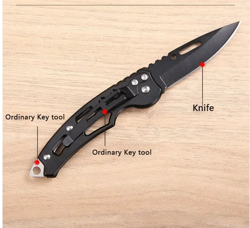 NEW Stainless Steel Folding Knife With Keychain Outdoor Carrying Knife Sharp Pocket Knife Fruit Knife Folding Knife Outdoor Tool