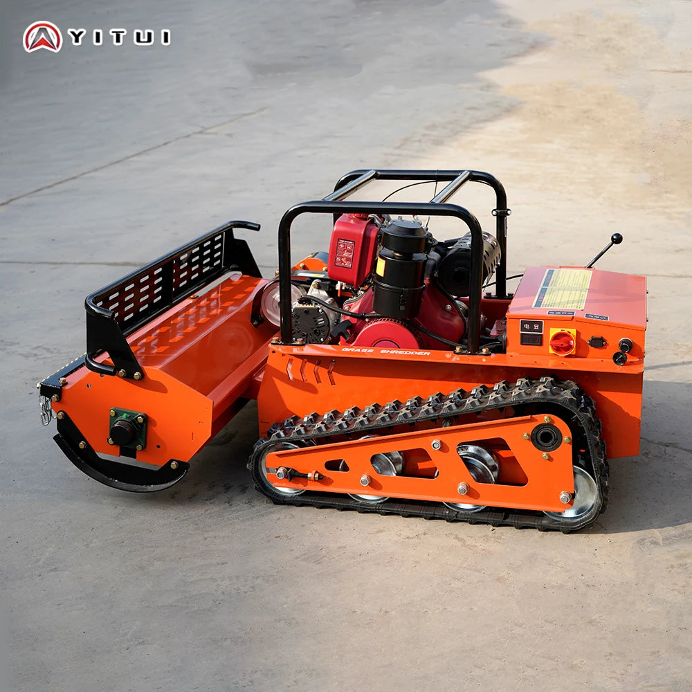 Customized diesel lawn mower that can climb slopes GPS all terrain tracked lawn mowing robot
